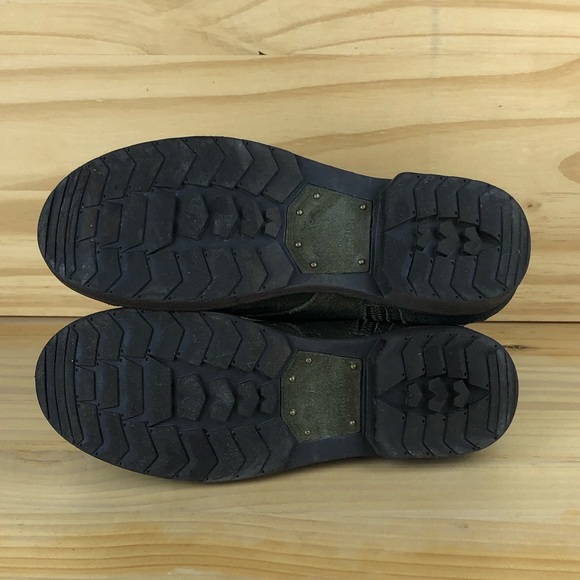 BED STU Men’s 9 Soft Suede Dark Army Green Burnished Leather Distressed Boots - Picture 9 of 9